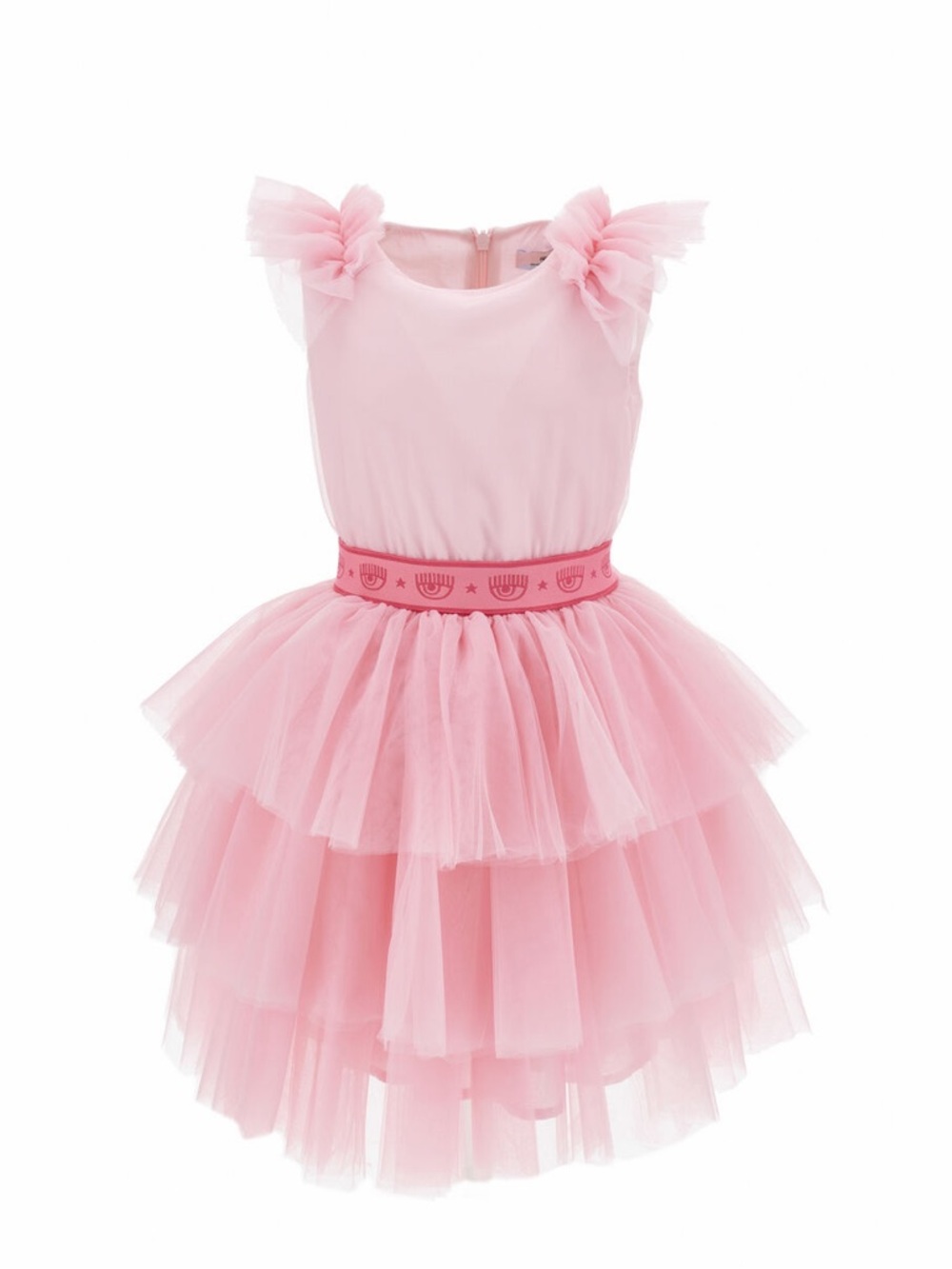 CHIARA FERRAGNI
Kids' Girls Pink Tiered Tulle Dress